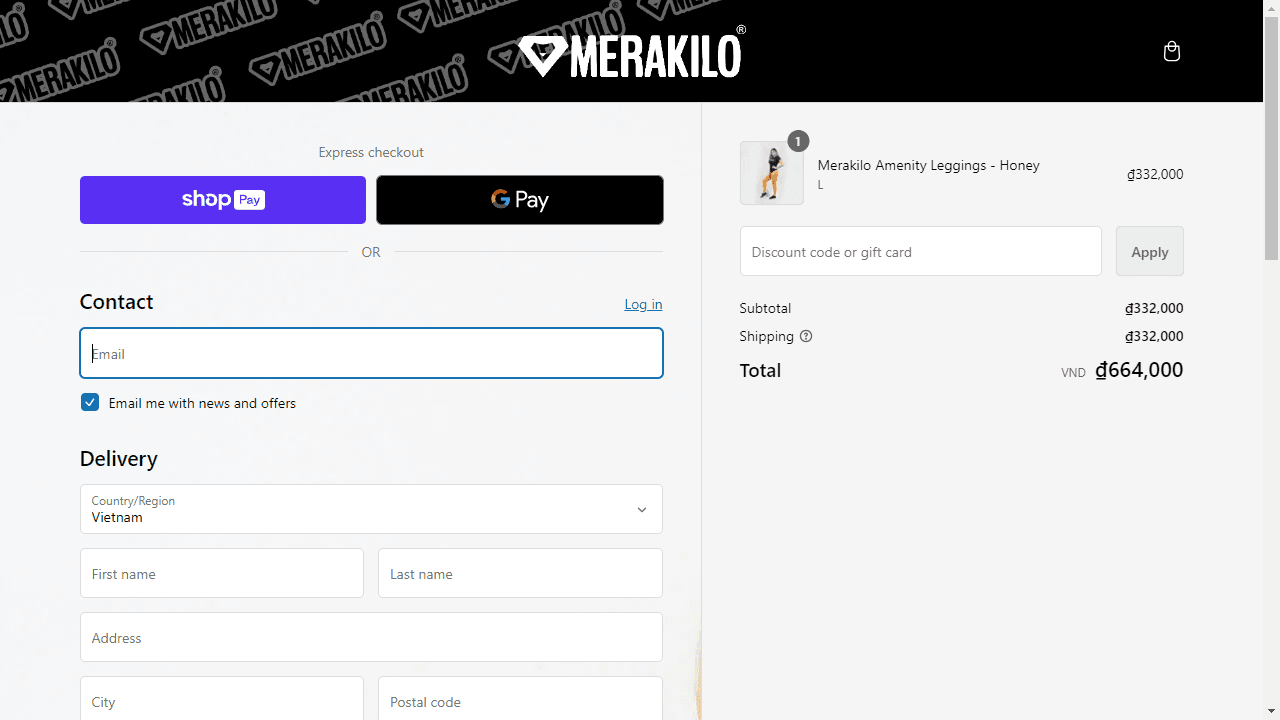 How to apply Merakilo coupon code